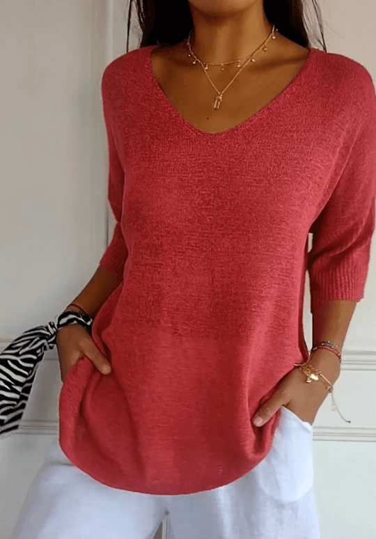 Sophia | Elegant Knitted Shirt