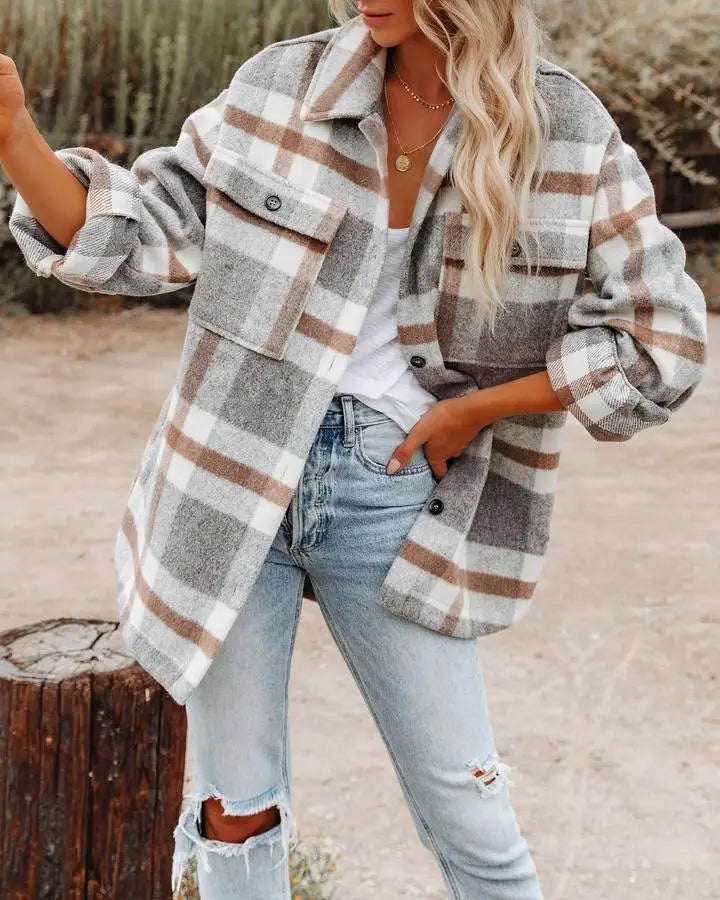 Mae | Trendy Plaid Shirt