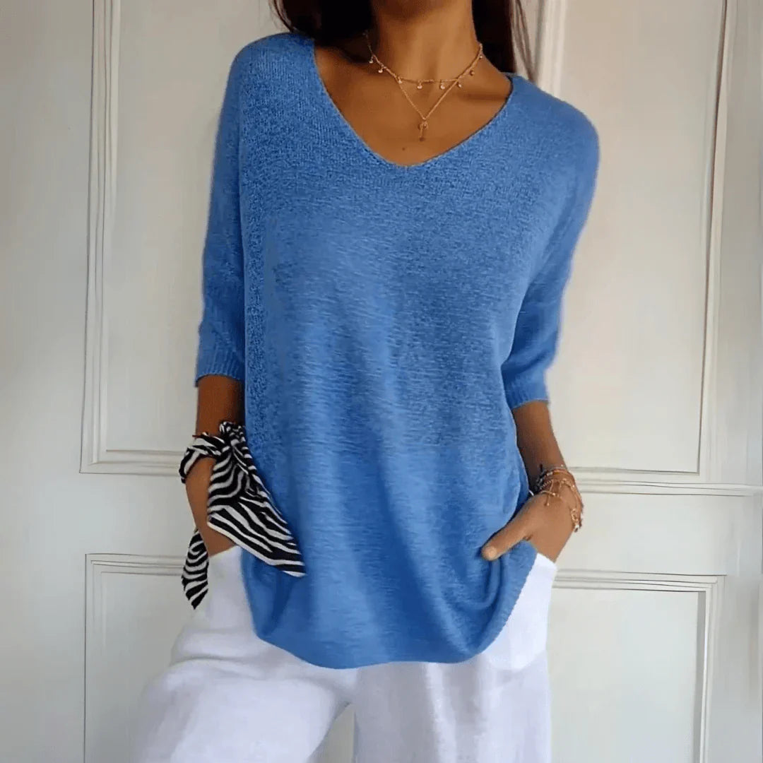 Laurine | Elegant Knitted Shirt