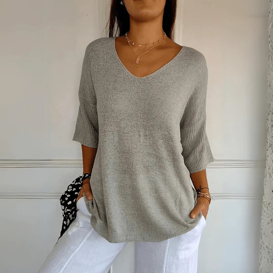 Laurine | Elegant Knitted Shirt