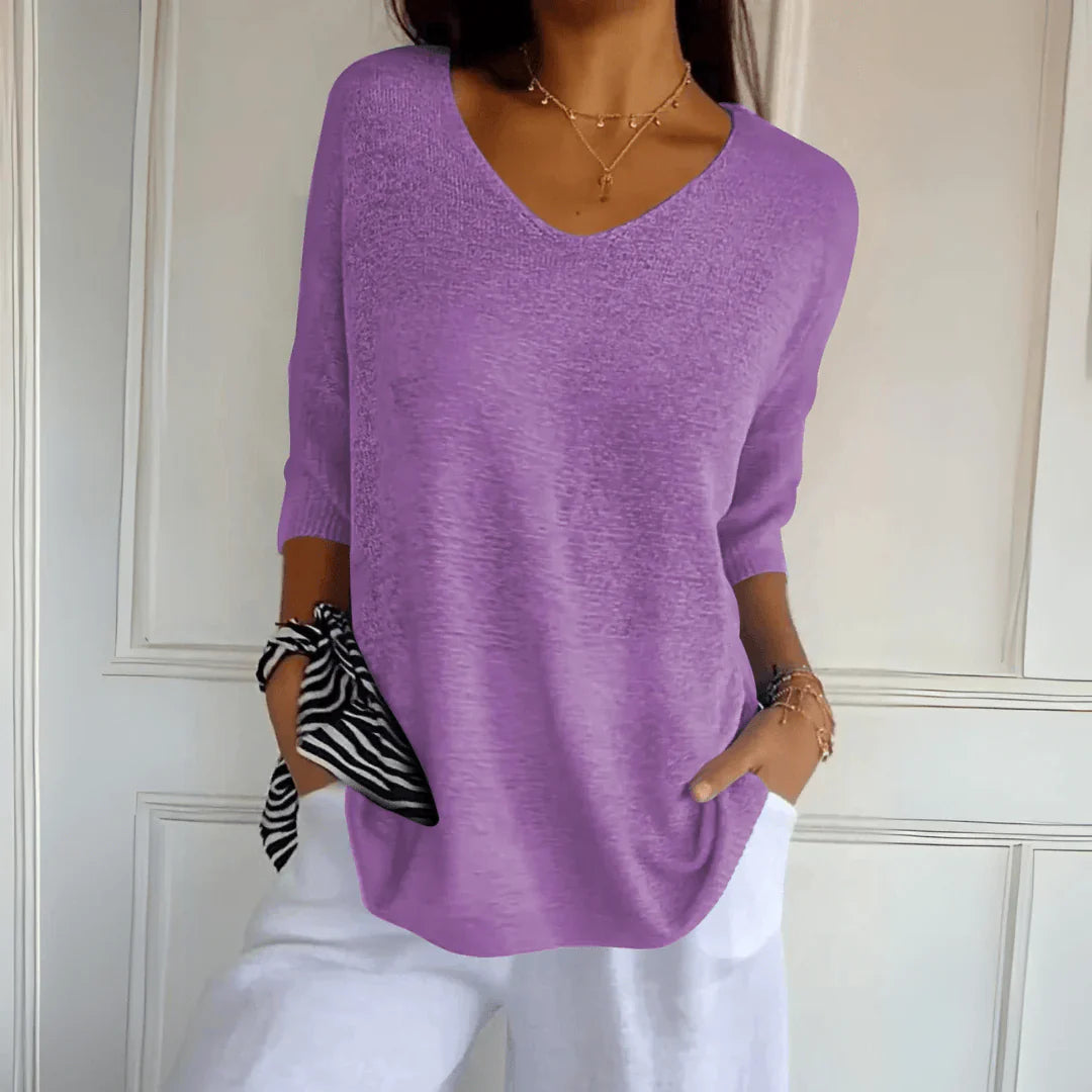 Laurine | Elegant Knitted Shirt