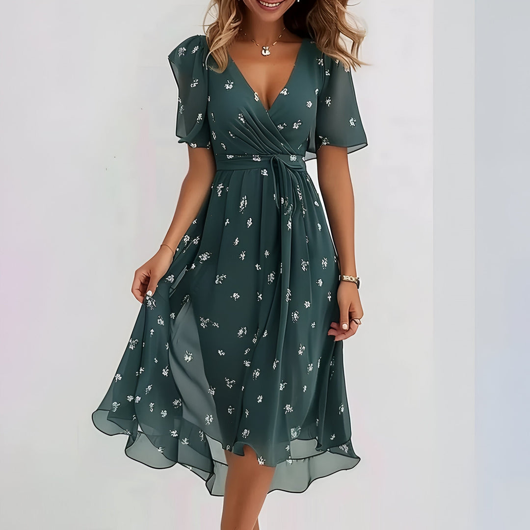 Mirjam | Midi Dress with Short Sleeves